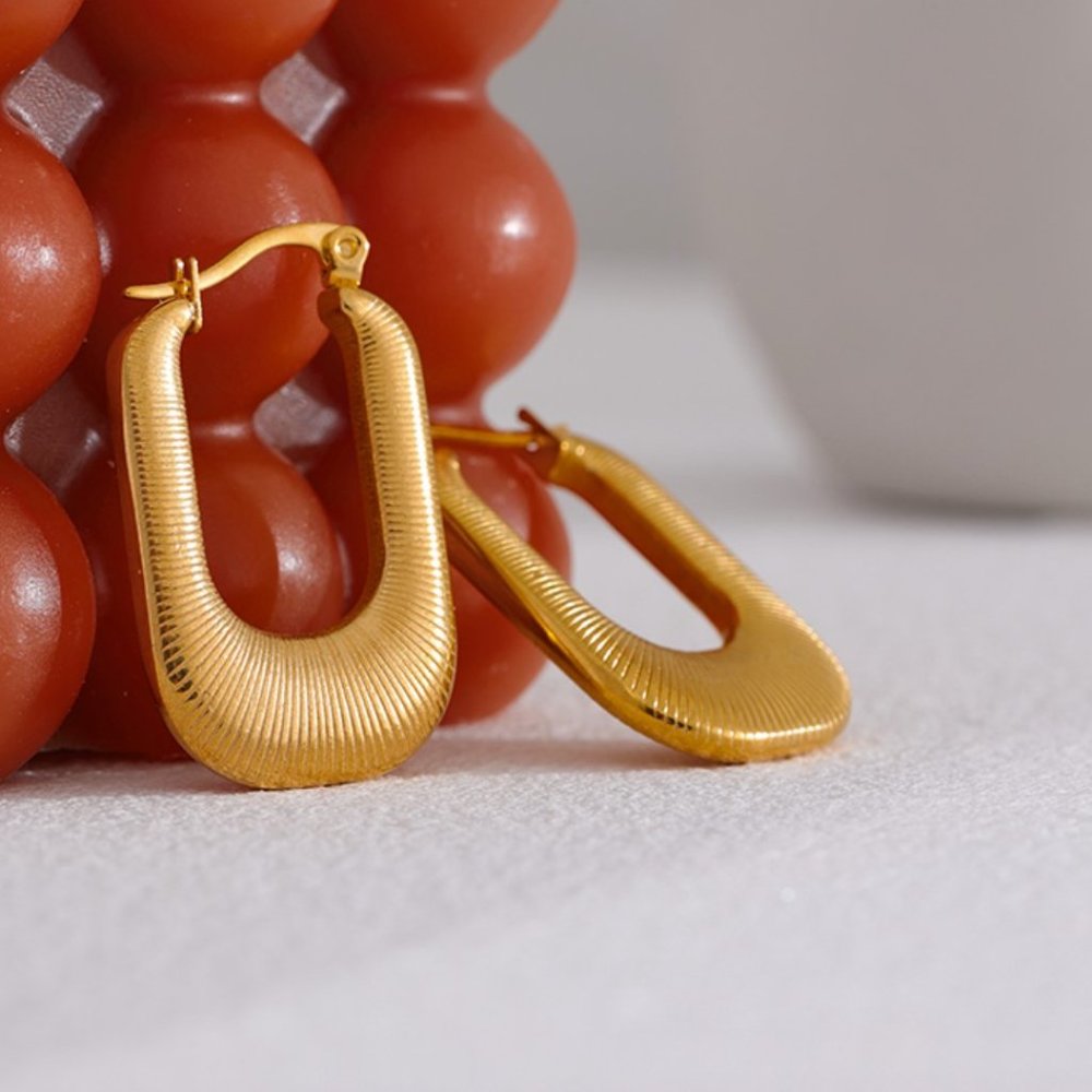 NEW Stainless Steel Statement Geometric Hollow Big Square Big Drop Earrings